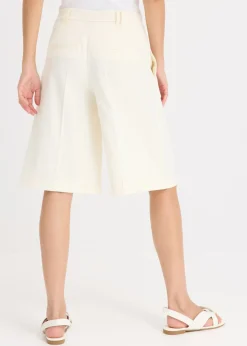 bonprix bonprix Pantalón corto ajustado Blanco-crema Outlet