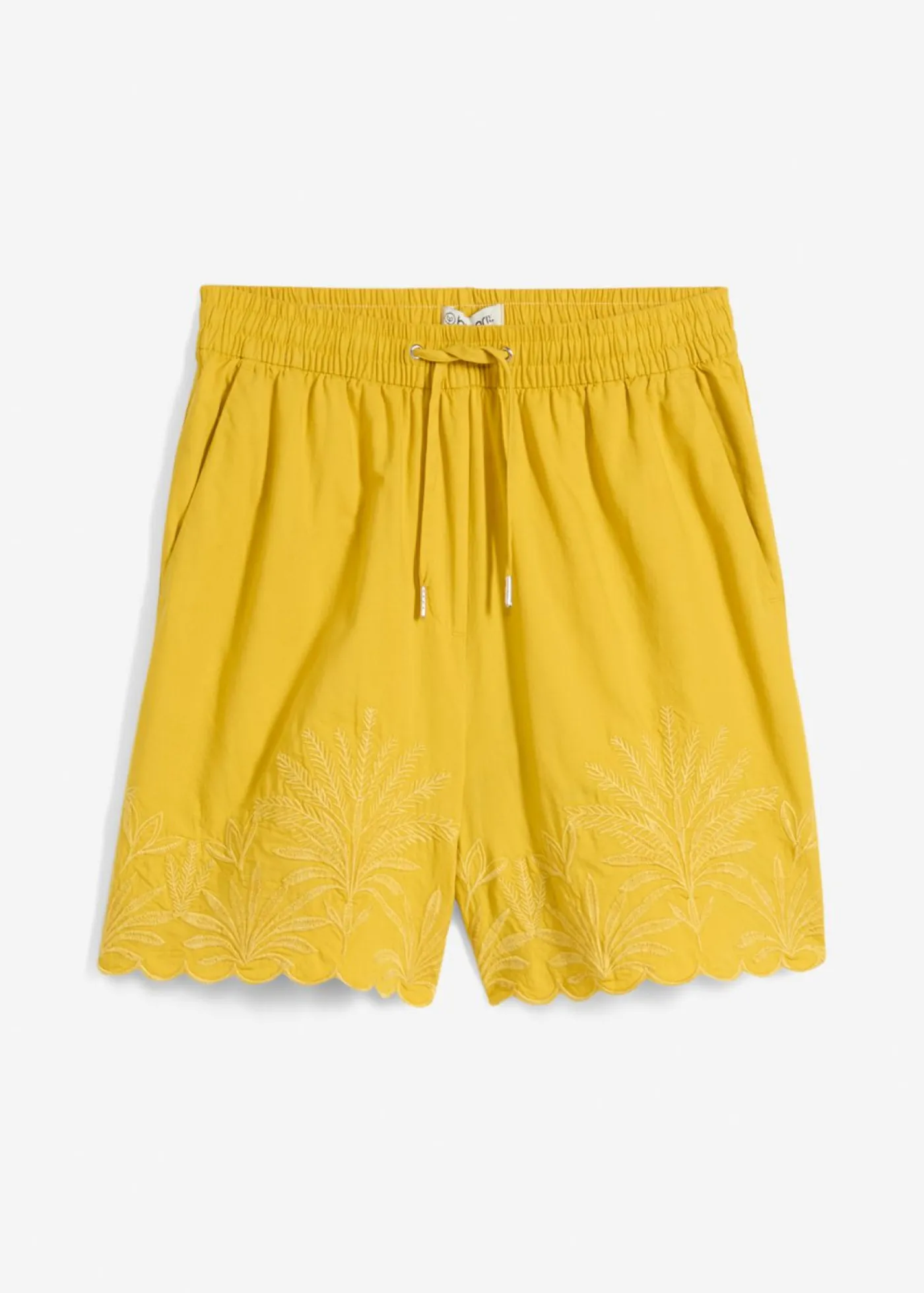 bonprix bonprix Pantalón corto con contenido de seda curry limón Best