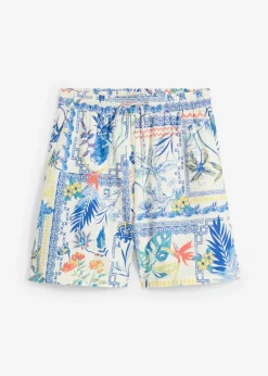 bonprix bonprix Pantalón corto con contenido de seda Azul ártico