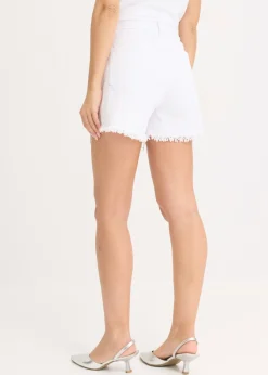 bonprix bonprix Pantalón corto con detalle de cadena Blanco Best