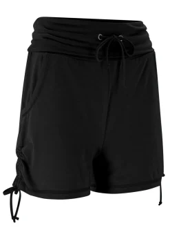 bonprix bonprix Pantalón corto con fruncido Negro Discount