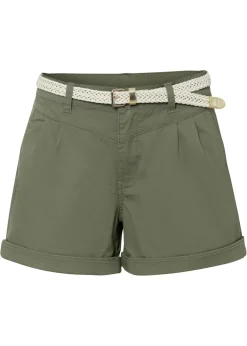 bonprix bonprix Pantalón corto de algodón Verde oliva New