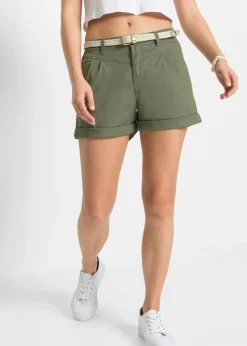 bonprix bonprix Pantalón corto de algodón Verde oliva New