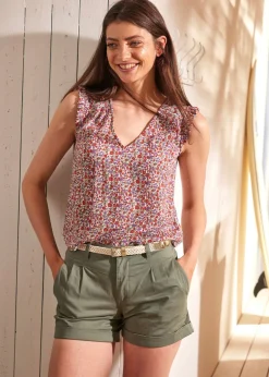 bonprix bonprix Pantalón corto de algodón Verde oliva New