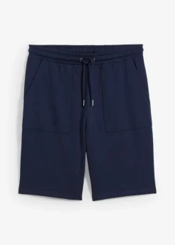 bonprix bonprix Pantalón corto de chándal con bolsillos Azul marino New