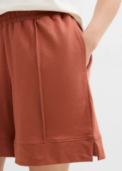 bonprix bonprix Pantalón corto de chándal de mezcla de algodón Coñac New
