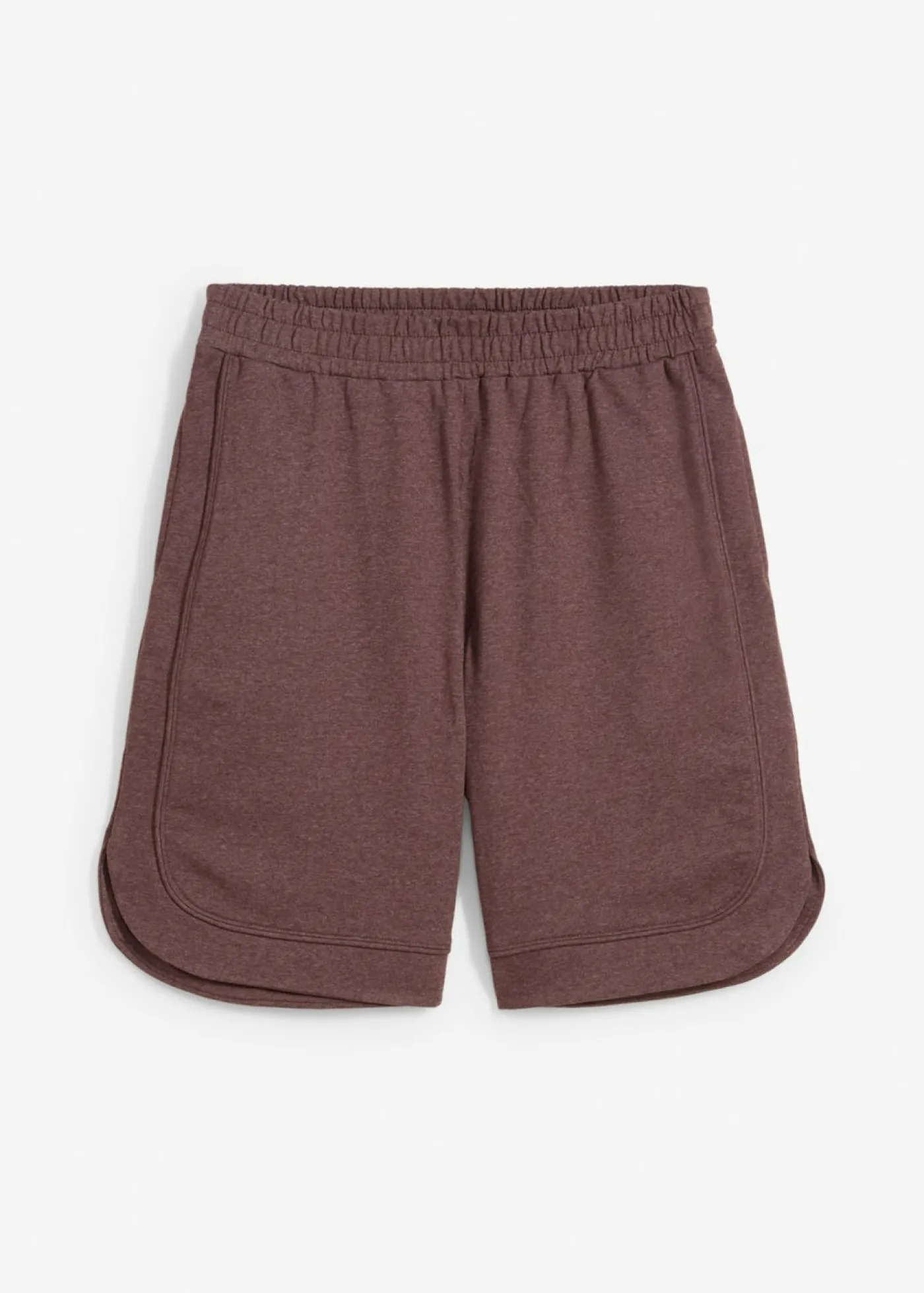 bonprix bonprix Pantalón corto de chándal de mezcla de algodón con corte ancho Marrón tierra jaspeado Clearance