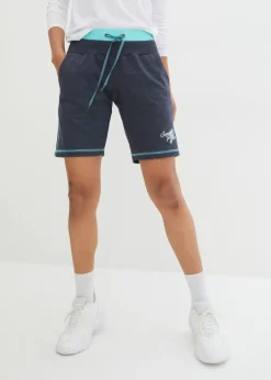 bonprix bonprix Pantalón corto de chándal de mezcla de algodón Azul oxford Online