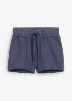 bonprix bonprix Pantalón corto de chándal de mezcla de algodón suave Azul almirante Clearance