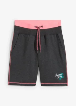 bonprix bonprix Pantalón corto de chándal de mezcla de algodón Antracita jaspeado Clearance