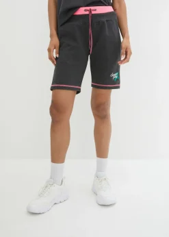 bonprix bonprix Pantalón corto de chándal de mezcla de algodón Antracita jaspeado Clearance