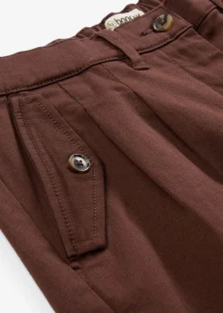 bonprix bonprix Pantalón corto de sarga con talle alto Marrón tierra Hot