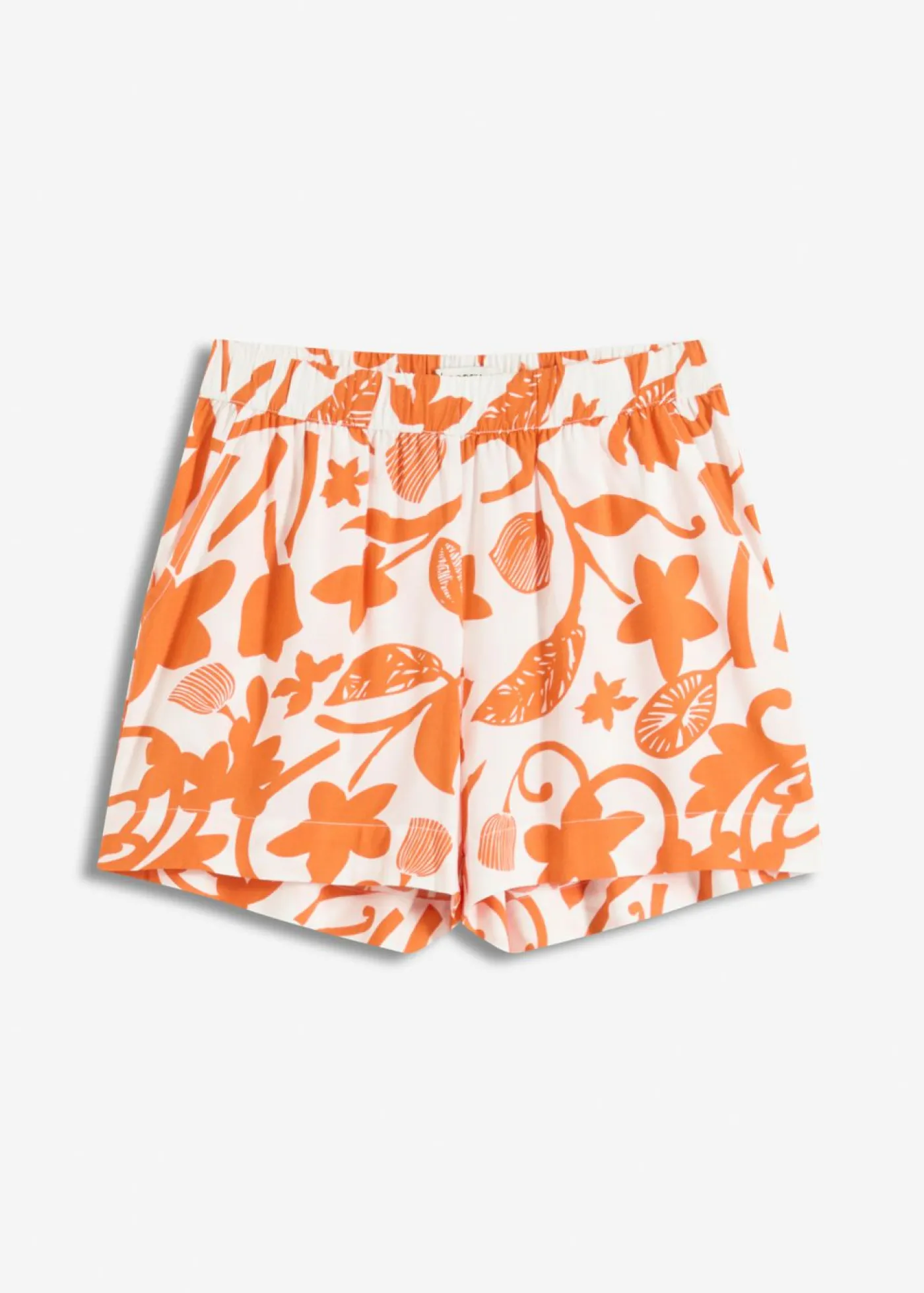 bonprix bonprix Pantalón corto estampado de viscosa fluida blanco lana-mango Sale