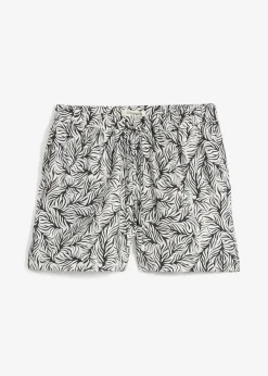 bonprix bonprix Pantalón corto sin cierre Negro-blanco lana Outlet