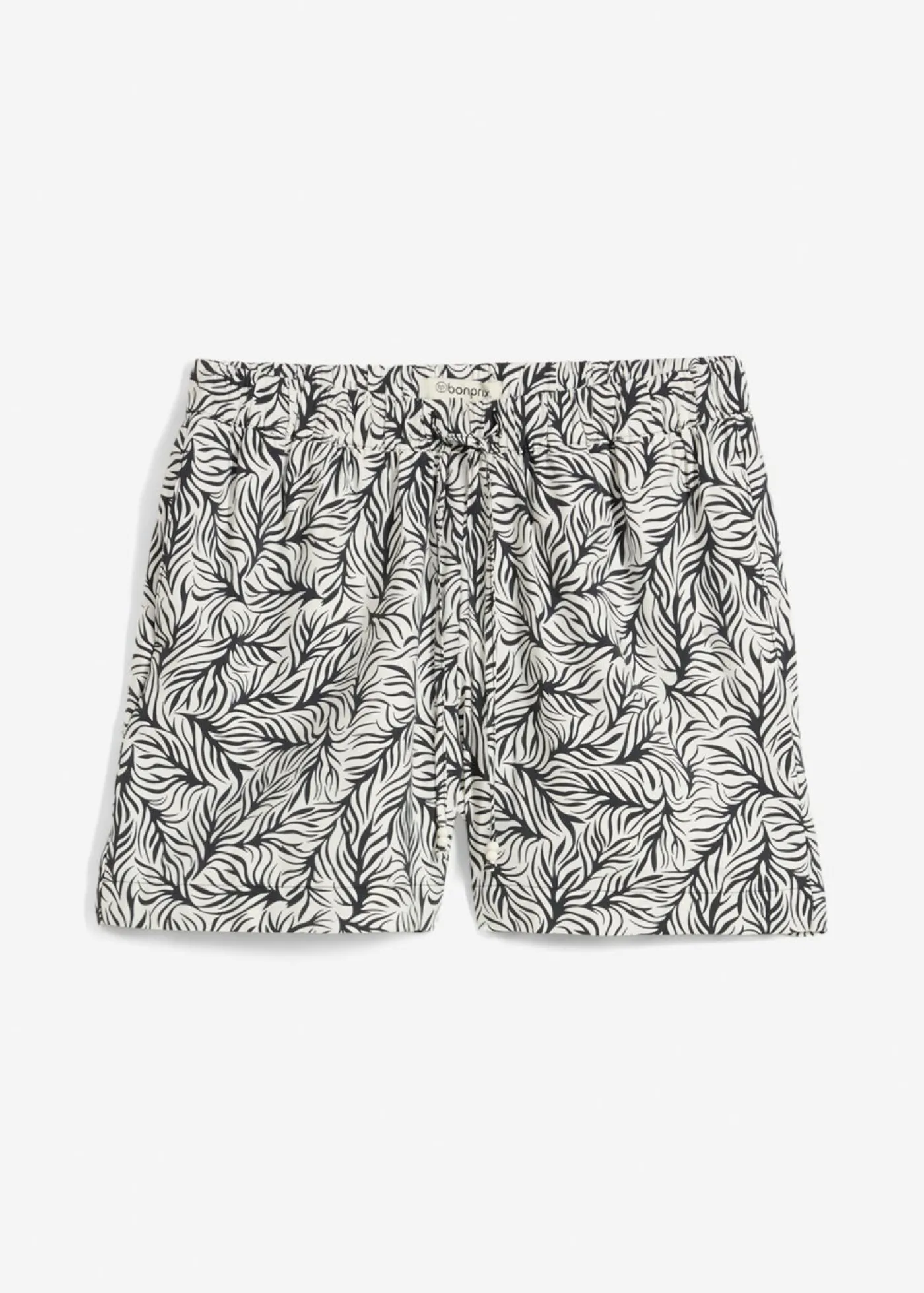 bonprix bonprix Pantalón corto sin cierre Negro-blanco lana Outlet