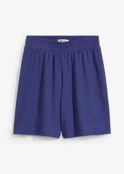 bonprix bonprix Pantalón corto sin cierre de crepé azul pacífico oscuro Online