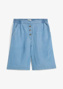 bonprix bonprix Pantalón corto sin cierre de lyocell azul claro denim New