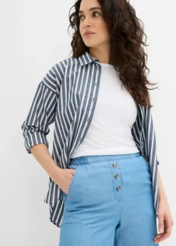 bonprix bonprix Pantalón corto sin cierre de lyocell azul claro denim New