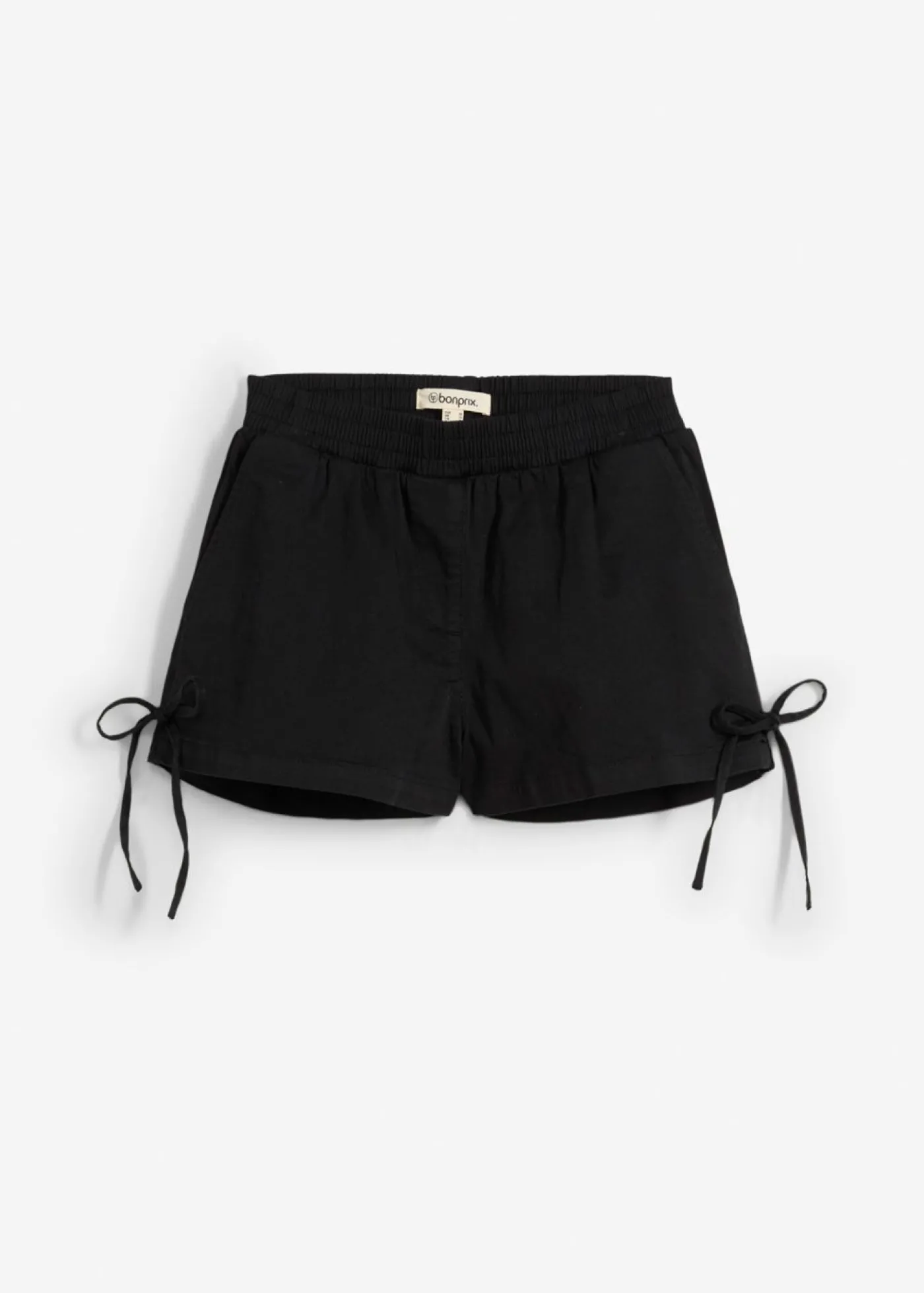 bonprix bonprix Pantalón corto sin cierre de mezcla de algodón elástico Negro Hot