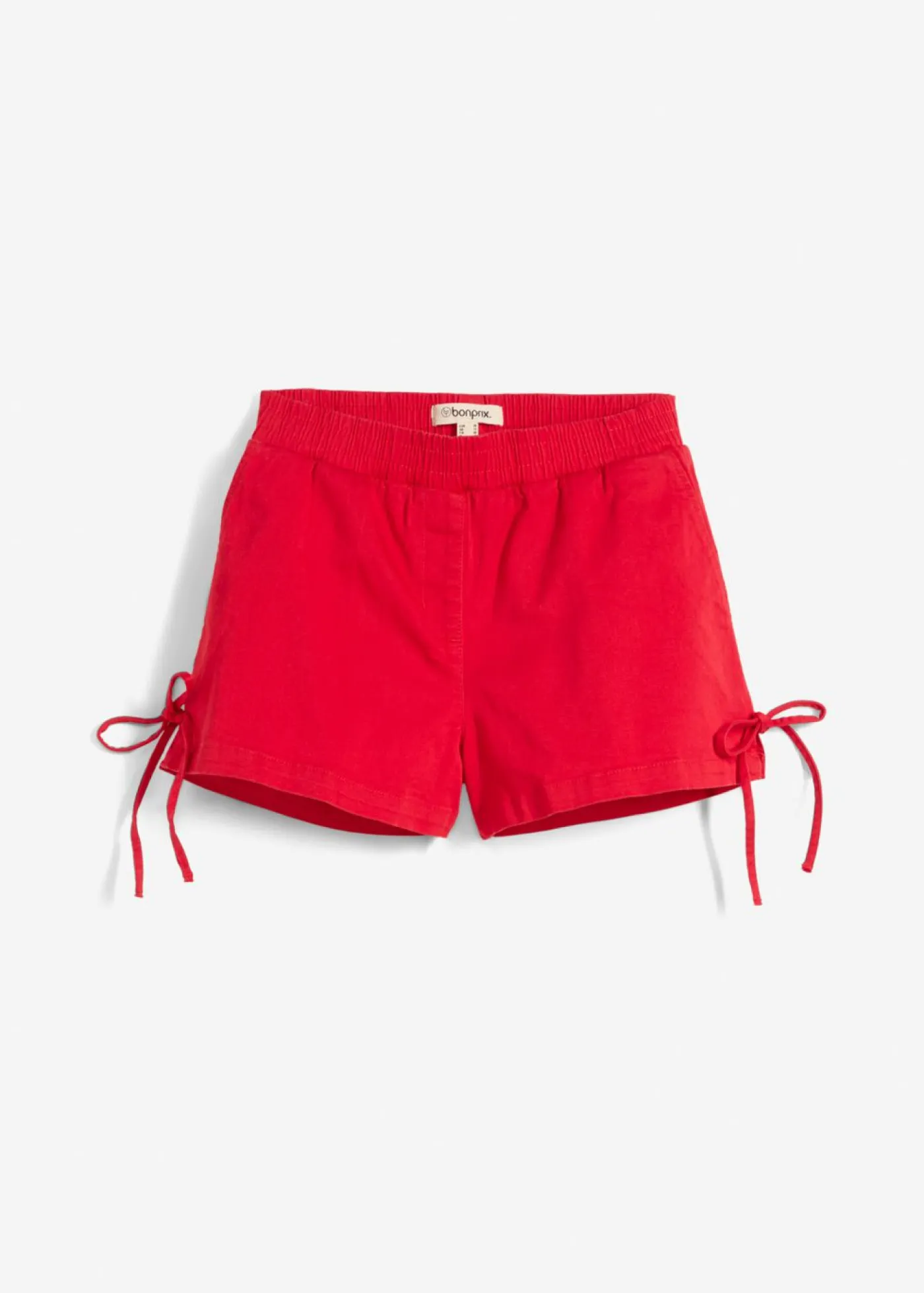 bonprix bonprix Pantalón corto sin cierre de mezcla de algodón elástico Rojo tomate New