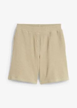 bonprix bonprix Pantalón corto sin cierre de algodón puro Verde aceite Outlet