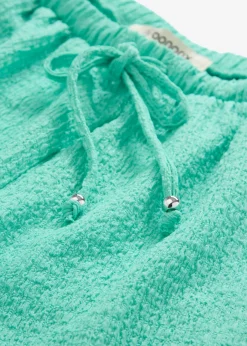 bonprix bonprix Pantalón corto sin cierre de crepé estructurado Azul mentol Sale