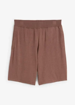 bonprix bonprix Pantalón corto sin cierre de punto fino Marrón mate Discount