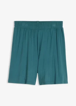 bonprix bonprix Pantalón corto sin cierre de mezcla de viscosa suave verde pimiento Outlet