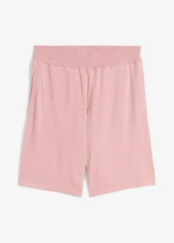 bonprix bonprix Pantalón corto sin cierre de punto fino Rosa ceniza Sale