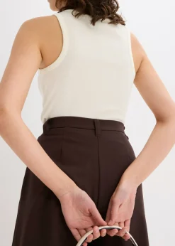 bonprix bonprix Pantalón corto tipo bermudas con pinzas Marrón oscuro Sale