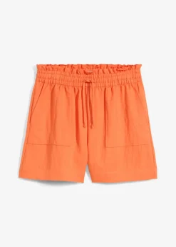 bonprix bonprix Pantalón corto tipo paperbag de mezcla de lyocell fluido mango Discount