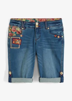 bonprix bonprix Pantalón corto vaquero Denim de flores Best