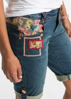 bonprix bonprix Pantalón corto vaquero Denim de flores Best