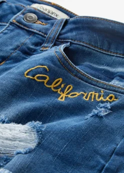 bonprix bonprix Pantalón corto vaquero con bordado Denim Discount