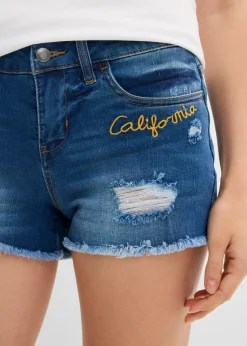 bonprix bonprix Pantalón corto vaquero con bordado Denim Discount