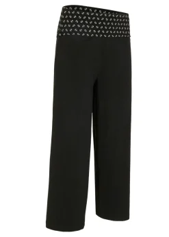bonprix bonprix Pantalón de algodón Negro Outlet