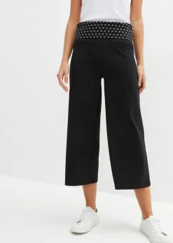bonprix bonprix Pantalón de algodón Negro Outlet