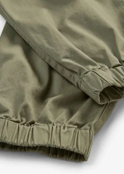 bonprix bonprix Pantalón de algodón elástico con estilo cargo Verde oliva New