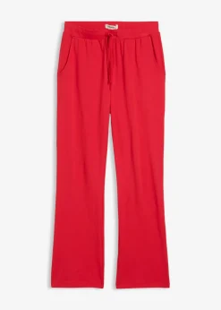 bonprix bonprix Pantalón de algodón orgánico puro con elástico Rojo Best