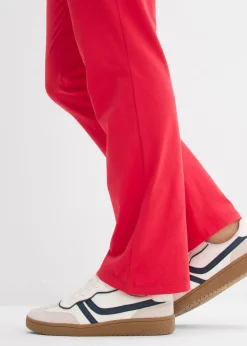 bonprix bonprix Pantalón de algodón orgánico puro con elástico Rojo Best
