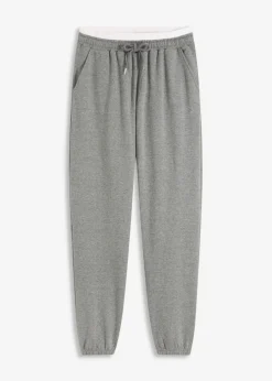 bonprix bonprix Pantalón de chándal con bolsillos gris jaspeado moteado