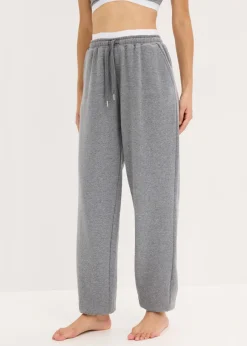 bonprix bonprix Pantalón de chándal con bolsillos gris jaspeado moteado
