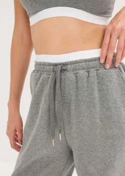 bonprix bonprix Pantalón de chándal con bolsillos gris jaspeado moteado