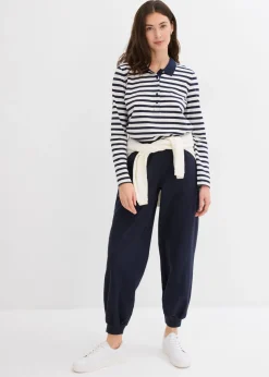 bonprix bonprix Pantalón de chándal con cinturilla elástica Azul marino Online