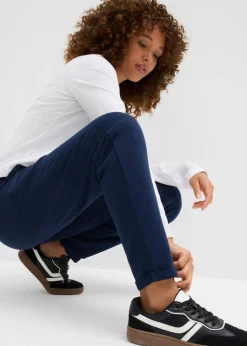 bonprix bonprix Pantalón de chándal con cintura cómoda Azul marino