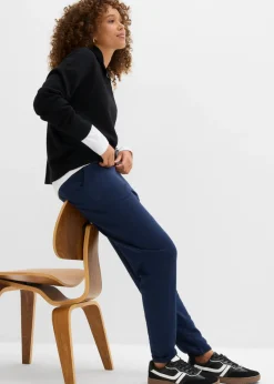 bonprix bonprix Pantalón de chándal con cintura cómoda Azul marino