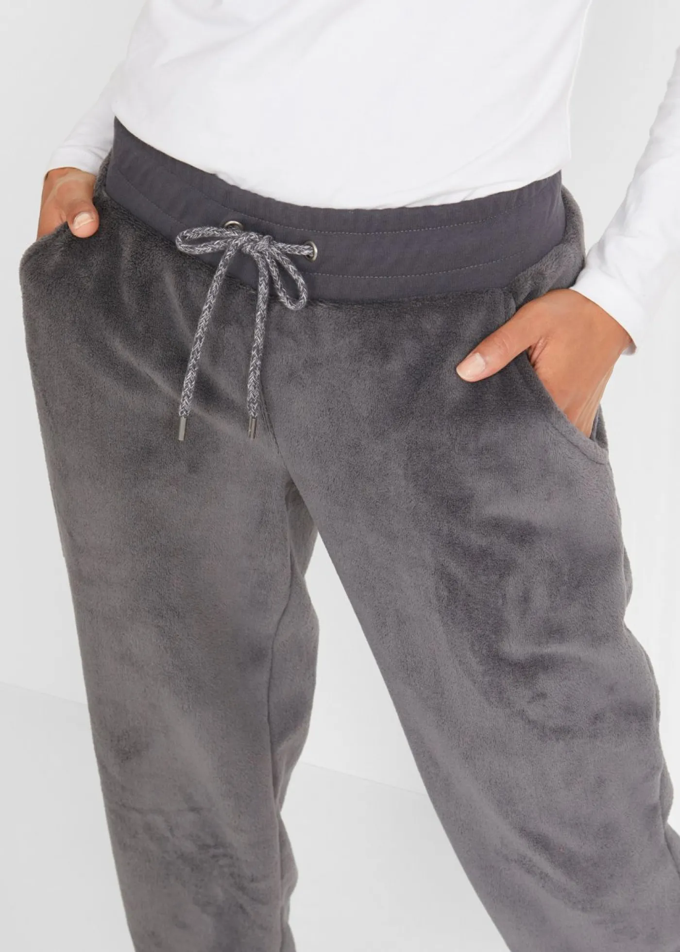 bonprix bonprix Pantalón de chándal con cinturilla cómoda pizarra Clearance