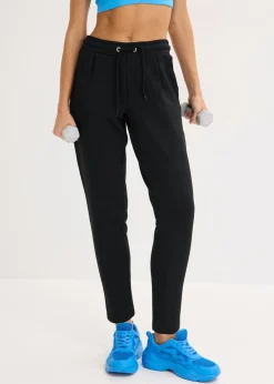 bonprix bonprix Pantalón de chándal con cinturilla elástica Negro Hot