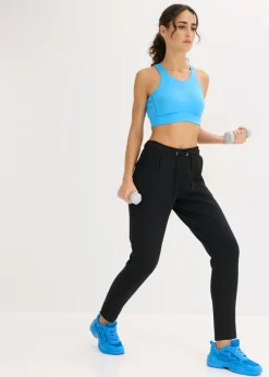 bonprix bonprix Pantalón de chándal con cinturilla elástica Negro Hot