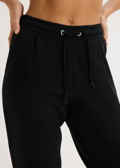 bonprix bonprix Pantalón de chándal con cinturilla elástica Negro Hot